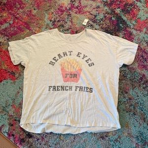 American Eagle Offline Heart Eyes for French Fries SS shirt XL NWT